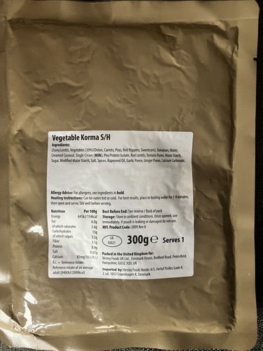 British army vegetable korma - british,