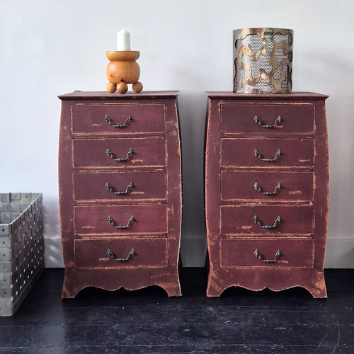 Pair vintage chests of - of,