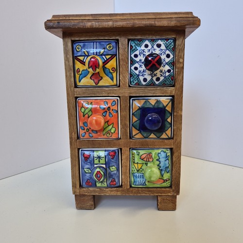 Mango wood ceramic drawer - mango,