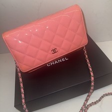 Chanel WOC Pink Patent Wallet