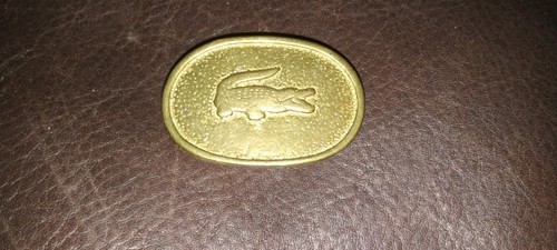 Lacoste brass belt buckle - lacoste,