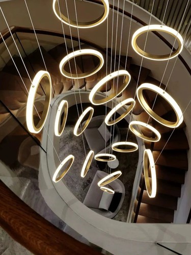 Aluminium chandeliers loft - chandeliers,