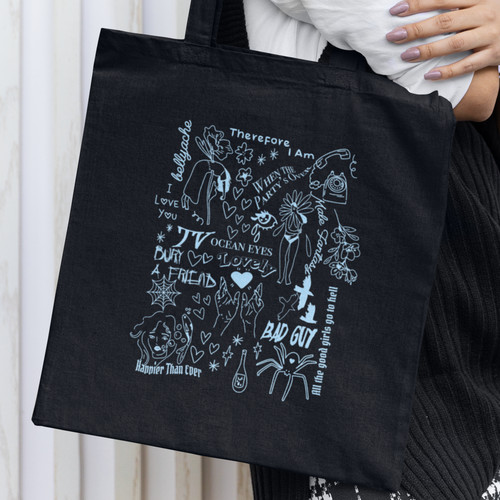 Billie doodle tote - doodle,