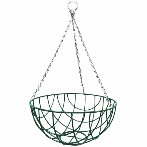 Green wire hanging basket - wire,