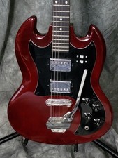 PRISTINE 1970s Kay SG Cherry Guitar w/Vibrato!