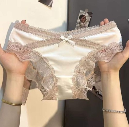 Women silky feel satin cream - satin,