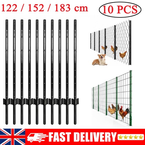 Pcs metal fence posts - 10,