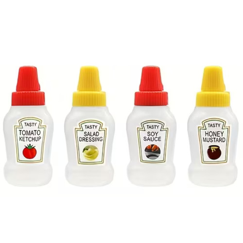 4pcs mini sauce bottles - 4pcs,