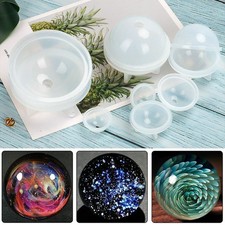 5X Sphere Resin Molds Round Silicone Molds Ball Mold for Epoxy Resin DIY Jewelry