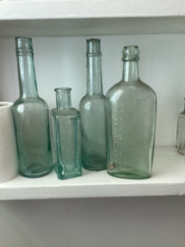 Old vintage glass bottles - ,,