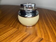 Vintage Rolstar Petrol Table Lighter - Chrome with off-white band