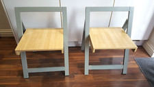 3 wooden Folding Chairs. 
