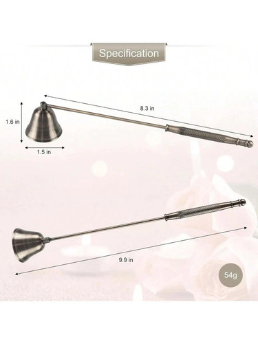Stainless steel candle snuffer - steel,