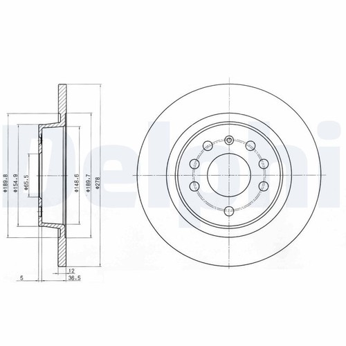 Brake disc delphi bg3731c - x2,