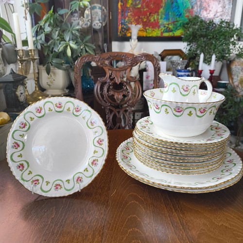 Crown staffordshire pink rose - staffordshire,