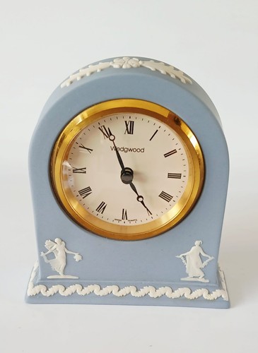 Wedgwood blue jasperware clock - wedgwood,