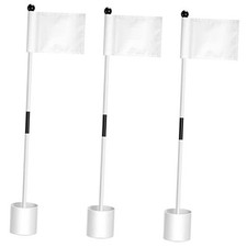  3 Piece Golf Flagstick Mini Putting Green Flag for Yard Golf Pin Hole Classic