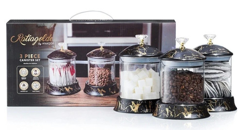 Tea coffee sugar canisters - coffee,