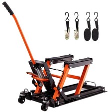 1500 LB Motorcycle Hydraulic Trolley Jack ATV Dirt Bike Stand Lift Foot Pedal