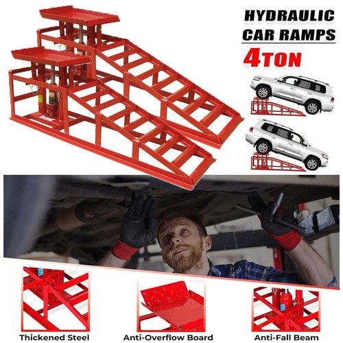 Ton hydraulic car ramps 2pc - hydraulic,