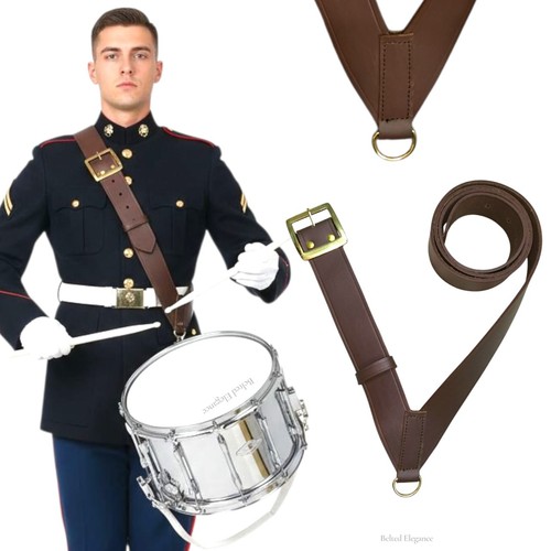 Premium brown leather marching - brown,