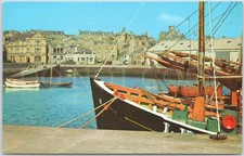 Vintage Postcard Lerwick Harbour Shetland Scotland Boats