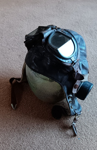 Ww2 raf type flying helmet - type, &