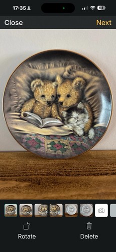 Franklin mint plate bedtime - mint,
