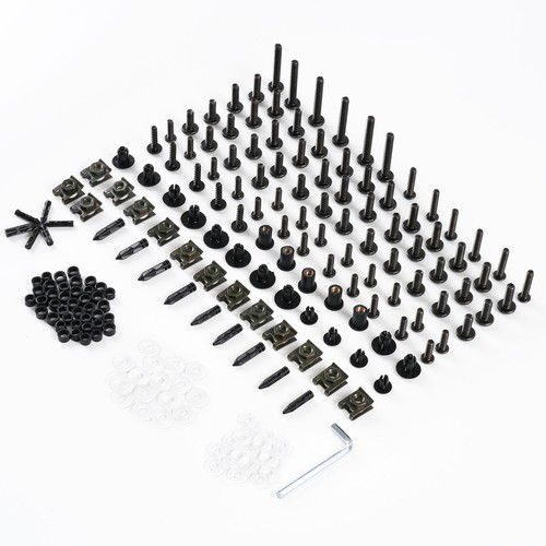 Black fairing bolts - black, kit