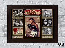 Rocky Marciano Heavyweight legend A4/A3 Boxing memorabilia signed (#160)