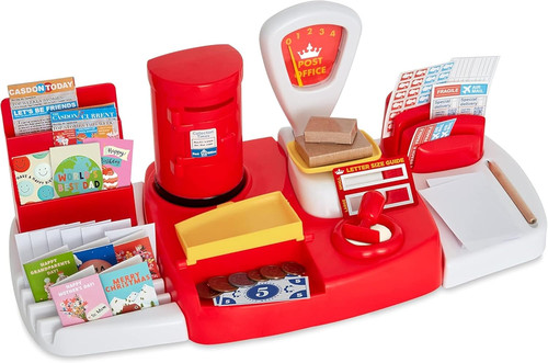 Post office set realistic - post,