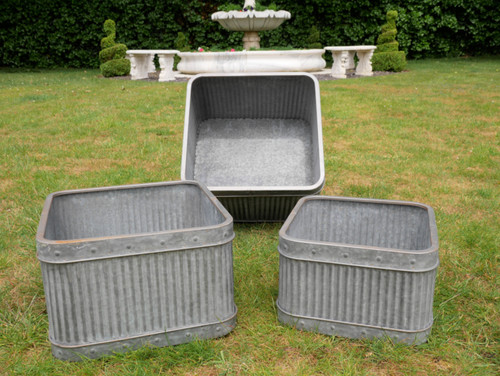 Set galvanised metal zinc - set,
