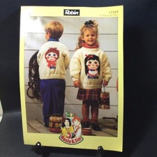 Robin Knitting Pattern 15269 Kids Sweaters Rosie and Jim Vintage 1990's