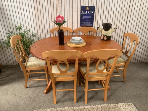 Solid pine extending oval - solid,