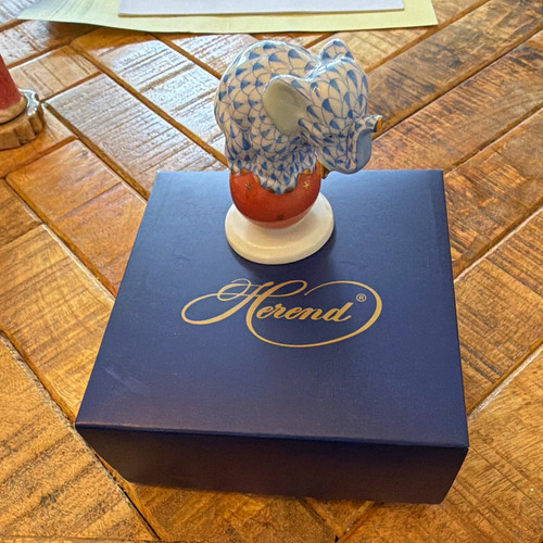 Herend blue fishnet porcelain - herend,