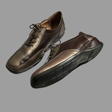 Rohde Brown Lace Up Flat Leather Shoes Size 41 Uk 7