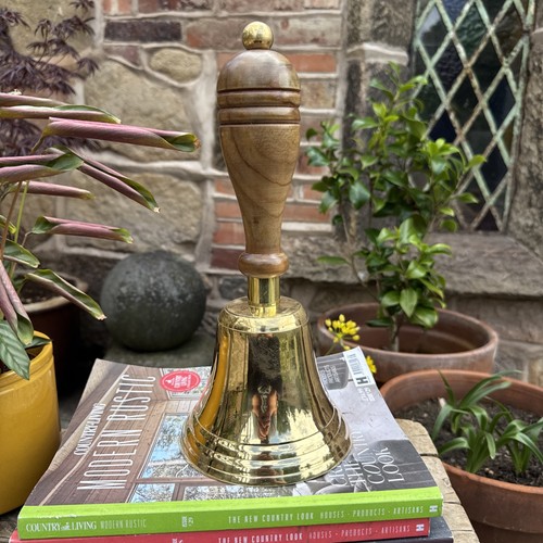 Large brass bell dinner school - brass,