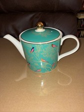 Sara Miller for Portmeirion Chelsea Collection Tea Pot Lid Love Birds Turquoise