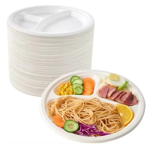 Compartment bagasse plates - 3,