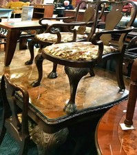 NEWLY POLISHED WALNUT CARVED