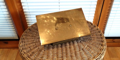 Vintage brass table top book - vintage,
