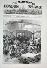 Original Old Antique Print