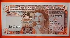 world banknotes(item2518) GIBRALTAR 1 POUND P20E UNCIRCULATED BANK NOTE