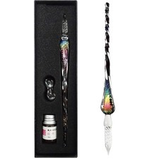 EACHHAHA Glass Dip Pen and Ink Set, Glass Calligraphy Pens with Ink and