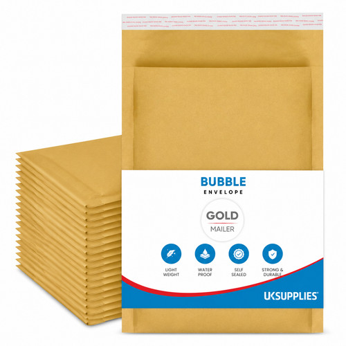 Gold padded bubble envelopes - padded,