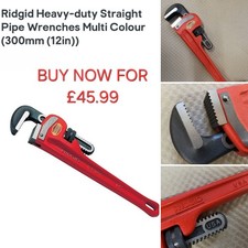 Ridgid Heavy-duty Straight Pipe Wrenches (12in) 300mm BRAND NEW UK