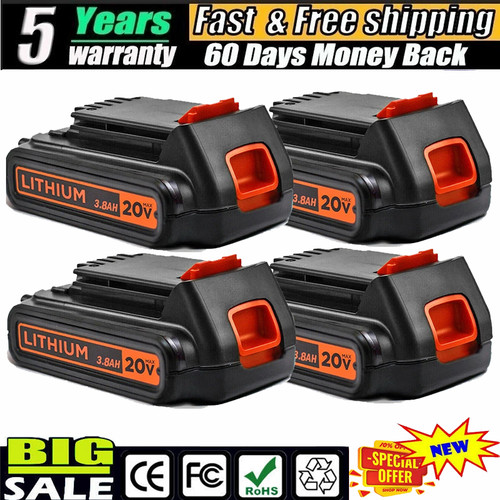 4pack for black decker lbxr20 - 4pack, black+decker