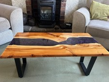 Stunning Bespoke Handcrafted Epoxy Resin Coffee Table Using Yew Tree And Epoxy.