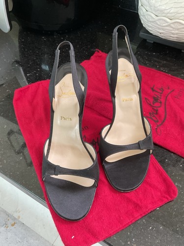 Christian louboutin black silk - christian,