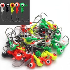 100PCs 1/4 1/8 1/16 1/32 oz Lead Jig Head Fishing hooks Jig Heads Crappie